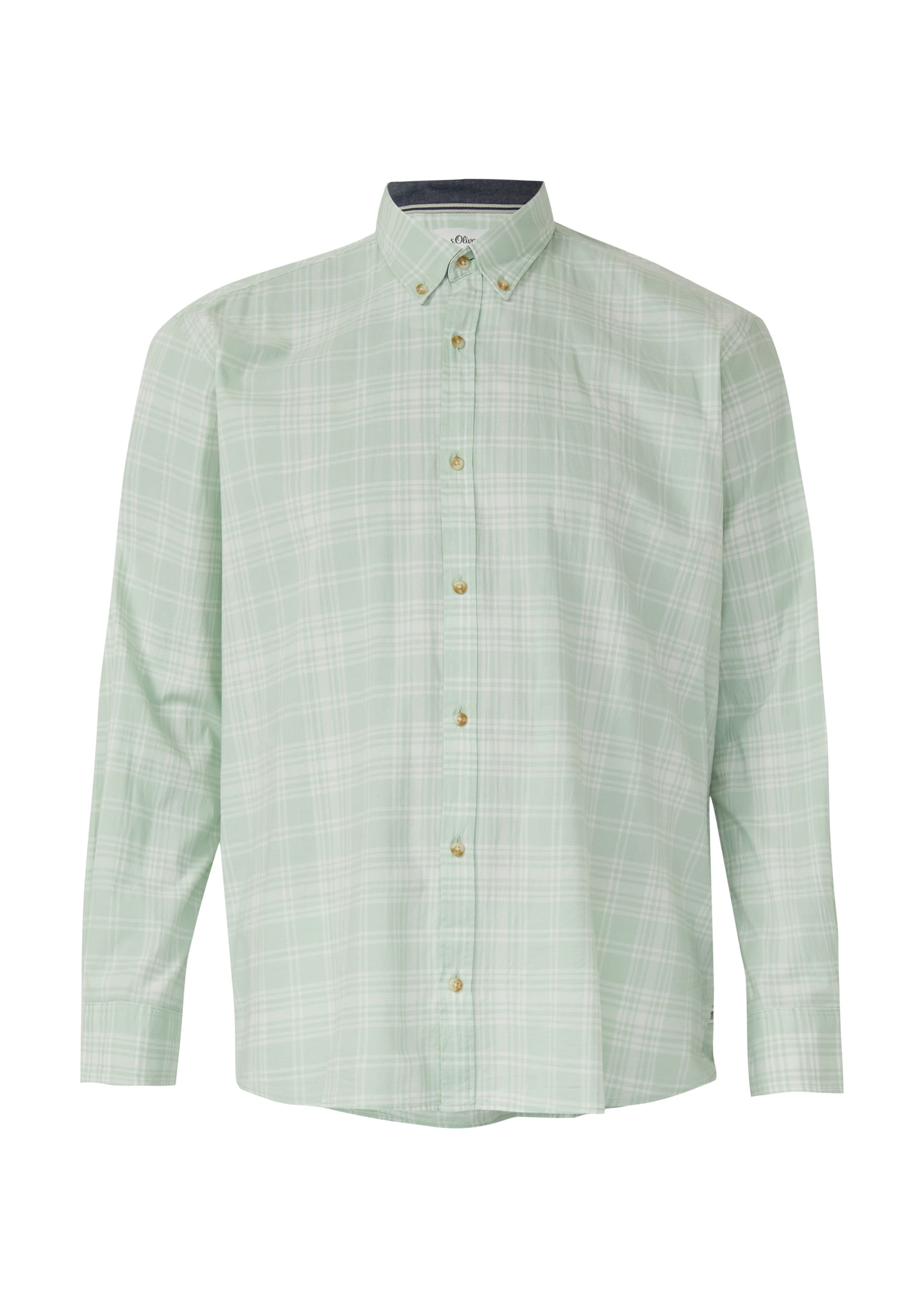 s.Oliver Regular Fit Hemd in Grün: Vorderseite