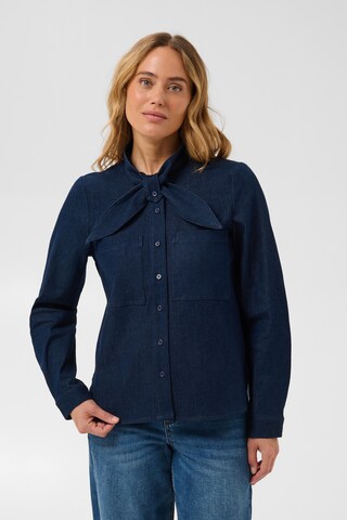 Kaffe Shirt in Blue: front