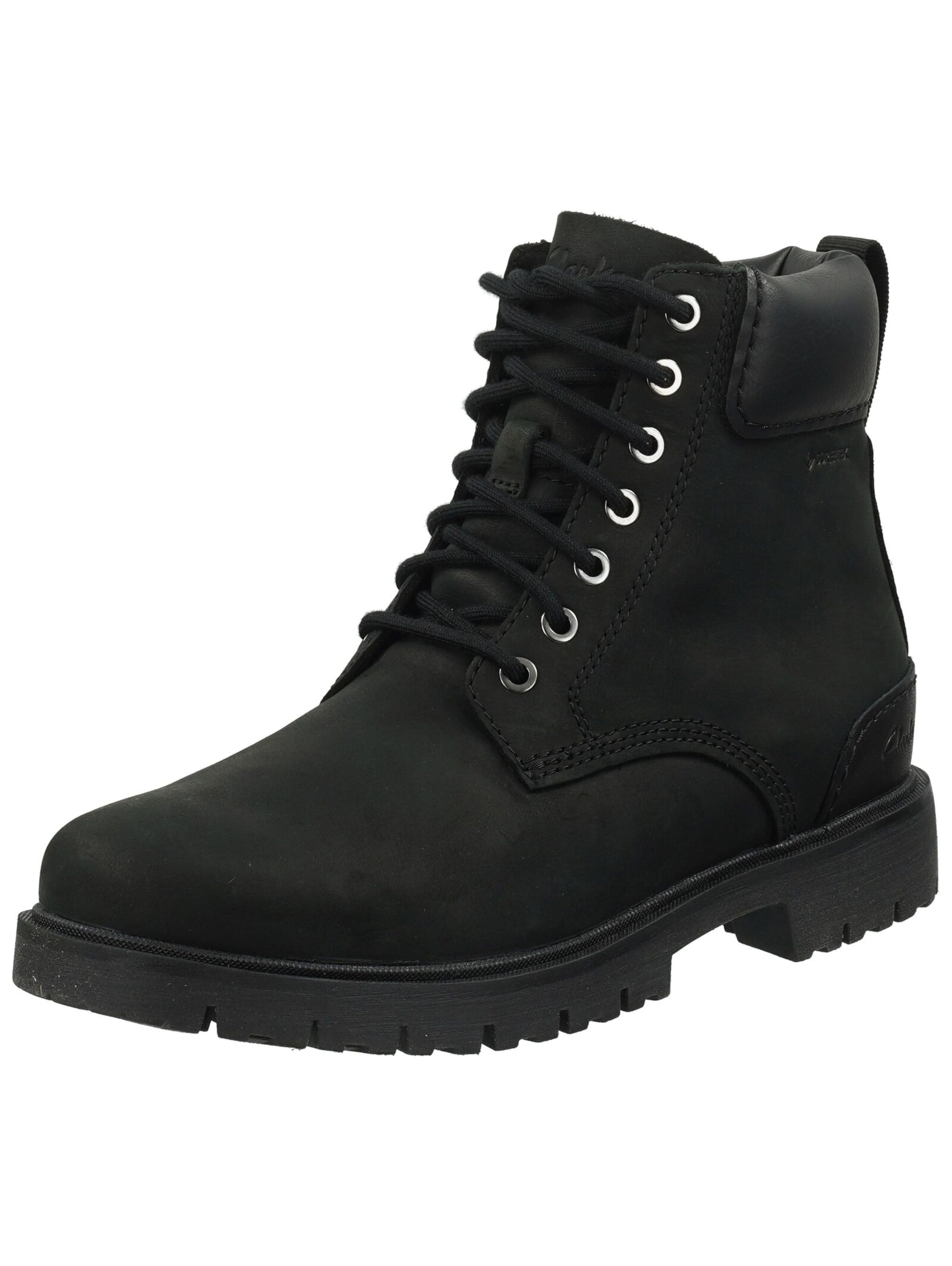 CLARKS Lace-up boots 'Rossdale' in Black: front