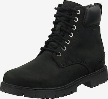 CLARKS Veterboots 'Rossdale' in Zwart: voorkant