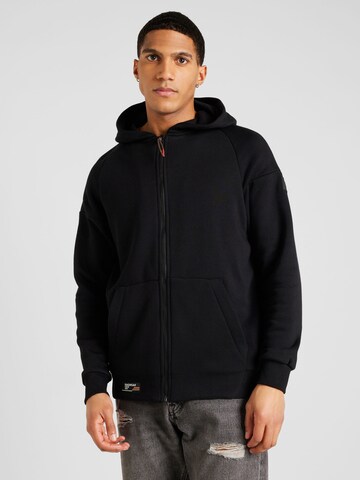 Ragwear Sweat jacket 'ZENWAY' in Black: front