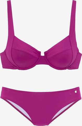 s.Oliver T-shirt bra Bikini in Pink: front
