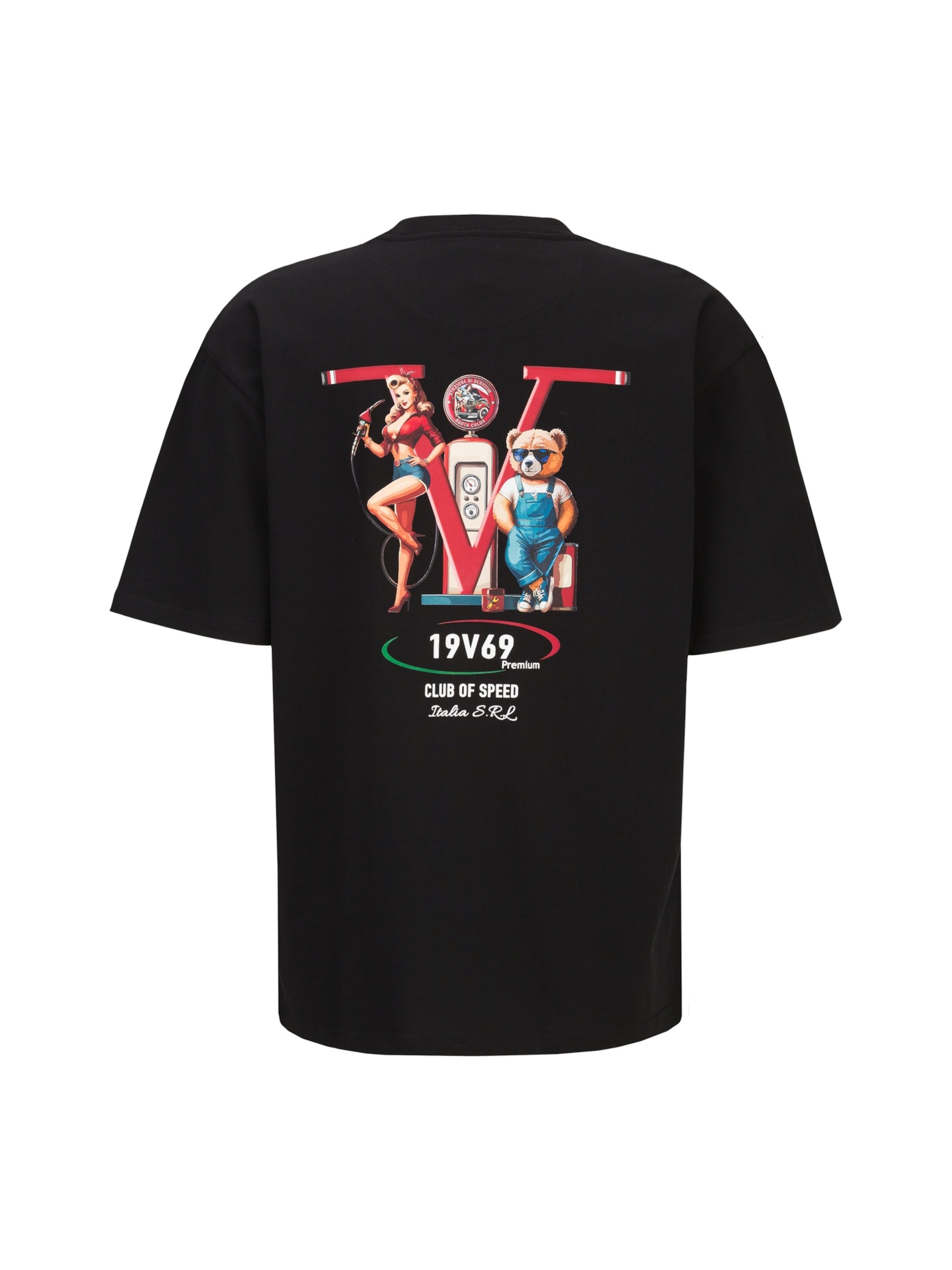 19V69 ITALIA - Camiseta 'Tamaro Racing' en negro