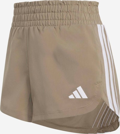ADIDAS PERFORMANCE Urheiluhousut 'PACER' koossa XS värissä beige / valkoinen, Tuotenäkymä