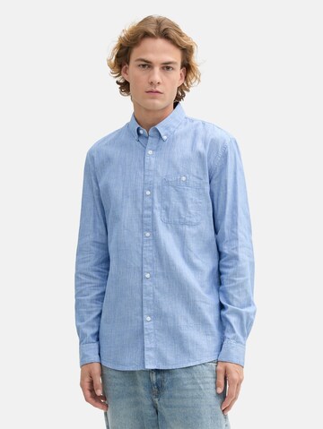 TOM TAILOR DENIM Regular Fit Hemd in Blau: Vorderseite