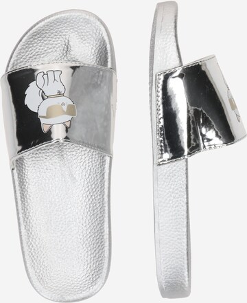 Flip-flops de la Karl Lagerfeld pe argintiu