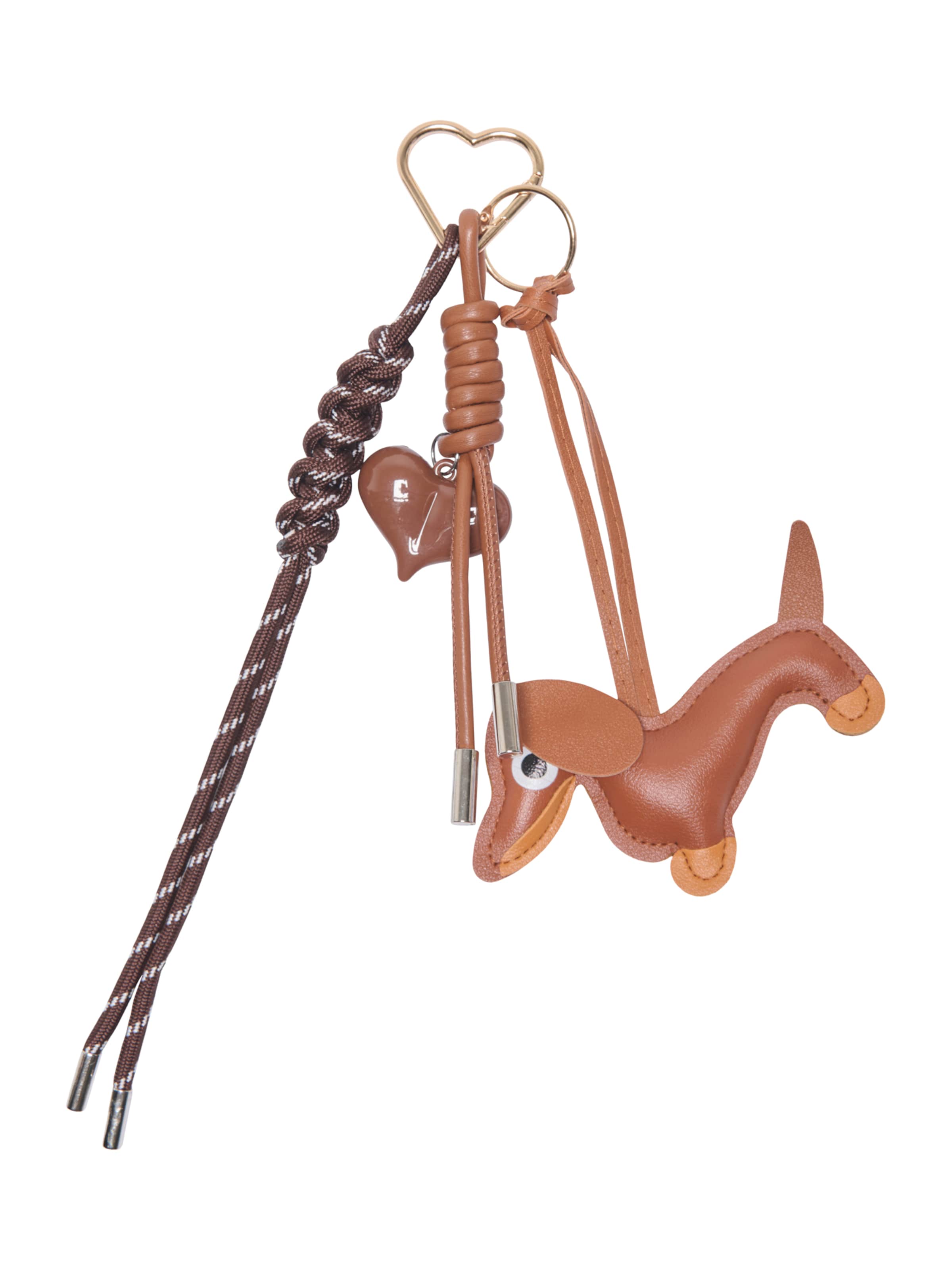 ONLY Nøglering 'ONLDASHY' i brun: forside