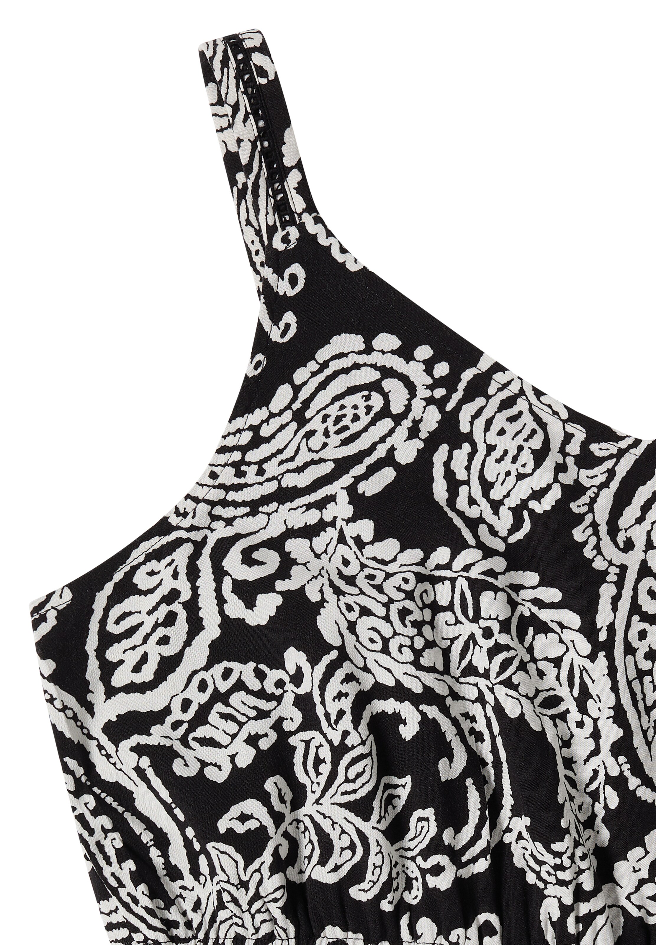 CECIL Maxikleid mit V-Neck und Print in Schwarz
