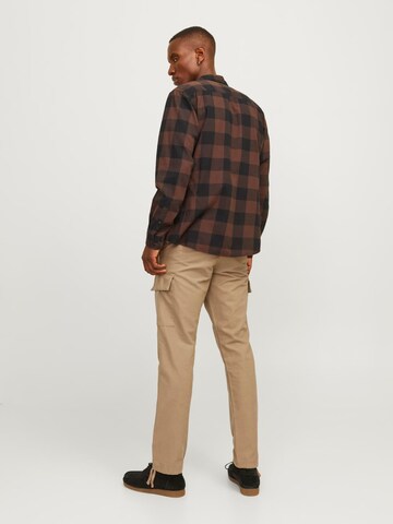JACK & JONES Lużny krój Bojówki w kolorze beżowy