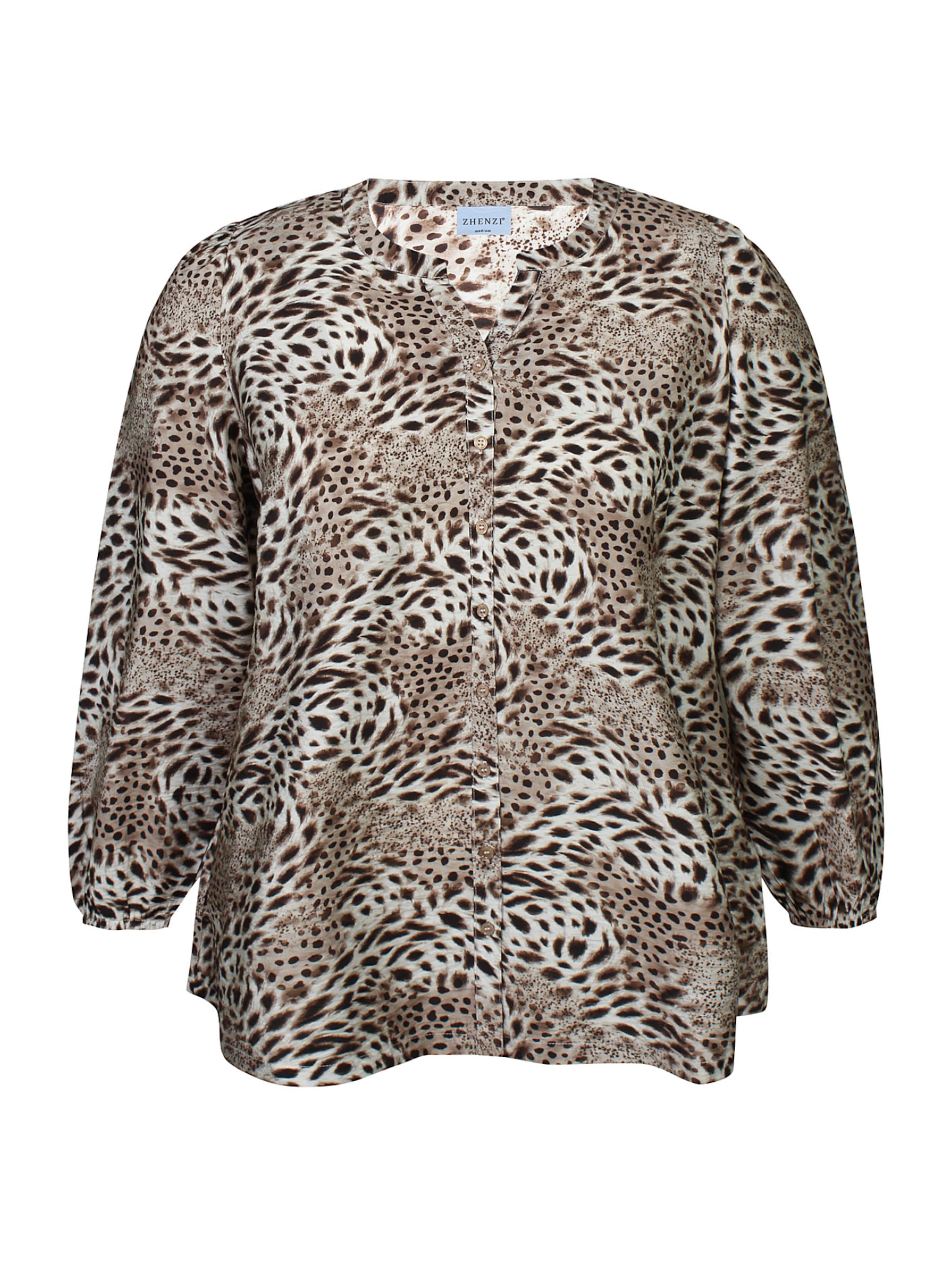 Zhenzi Blouse 'Maida 1636' in Brown: front