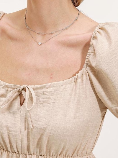 Bigdart Jurk in de kleur Beige, Productweergave