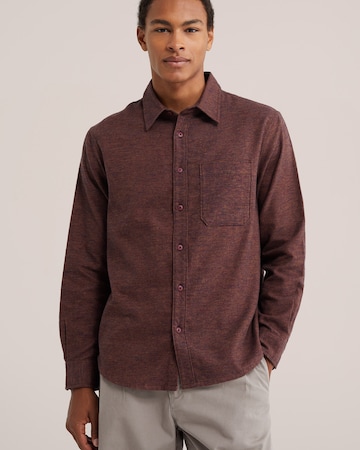 WE Fashion - Ajuste regular Camisa en rojo: frente