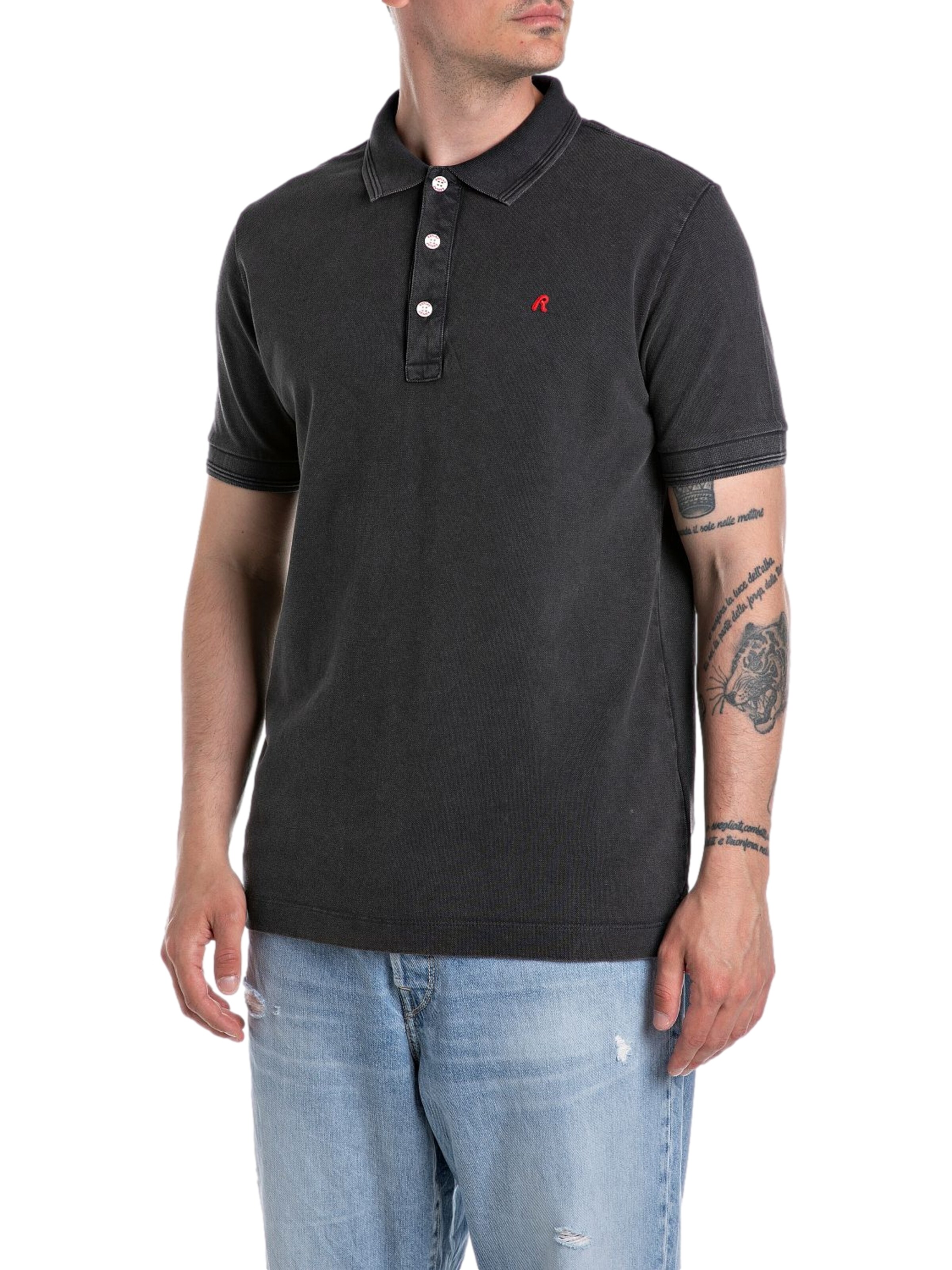 REPLAY Shirt in Black: front