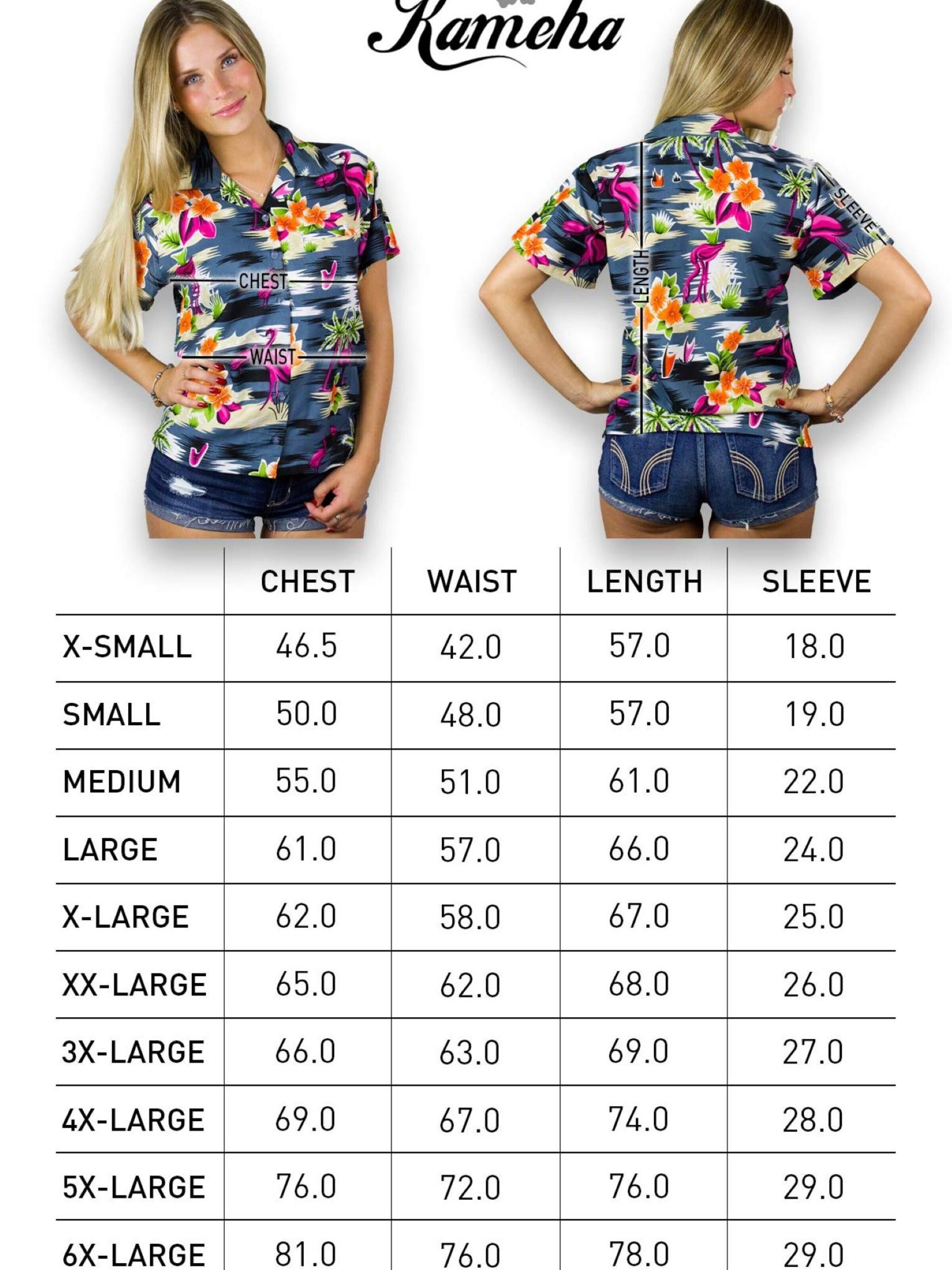 Camicia da donna 'Flamingos' di King Kameha in nero