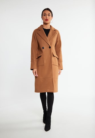 faina Between-Seasons Coat 'Tassia' in Brown