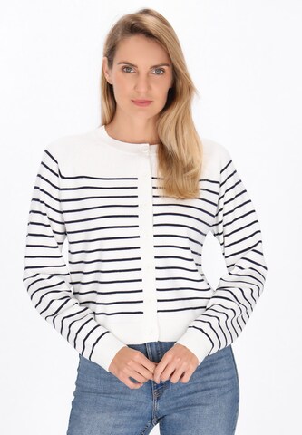 Cardigan usha BLUE LABEL en blanc : devant