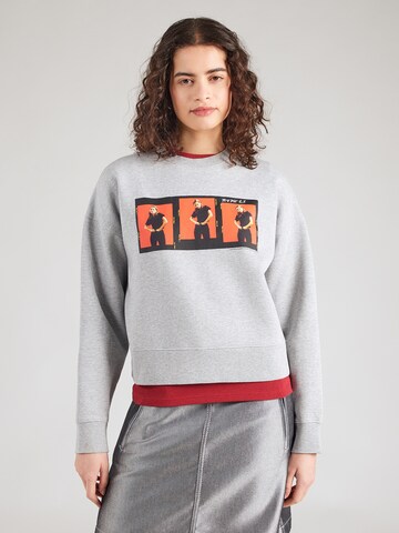 Bluză de molton 'OUTTAKES' de la Calvin Klein pe gri: față