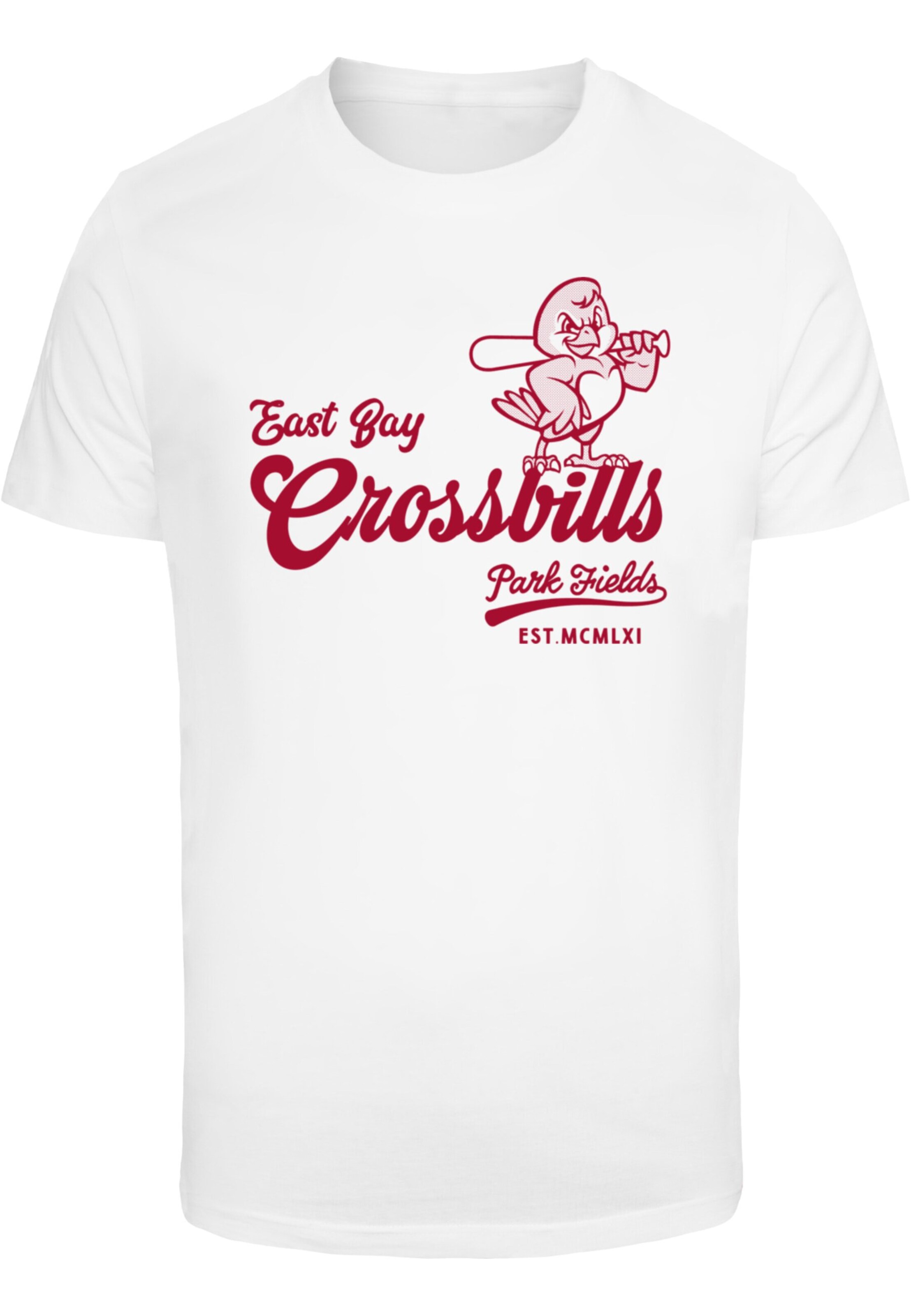 Merchcode Shirt 'Park Fields' in Wit: voorkant