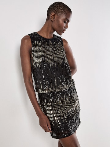 Chemisier ' ' Apricot en noir : devant