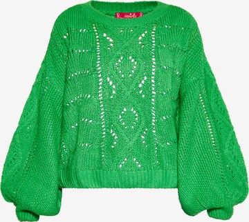 swirly Sweater in Green: front