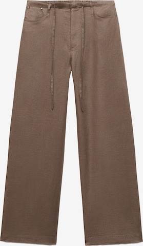 MANGO Loosefit Broek 'VERMUT' in Bruin: voorkant