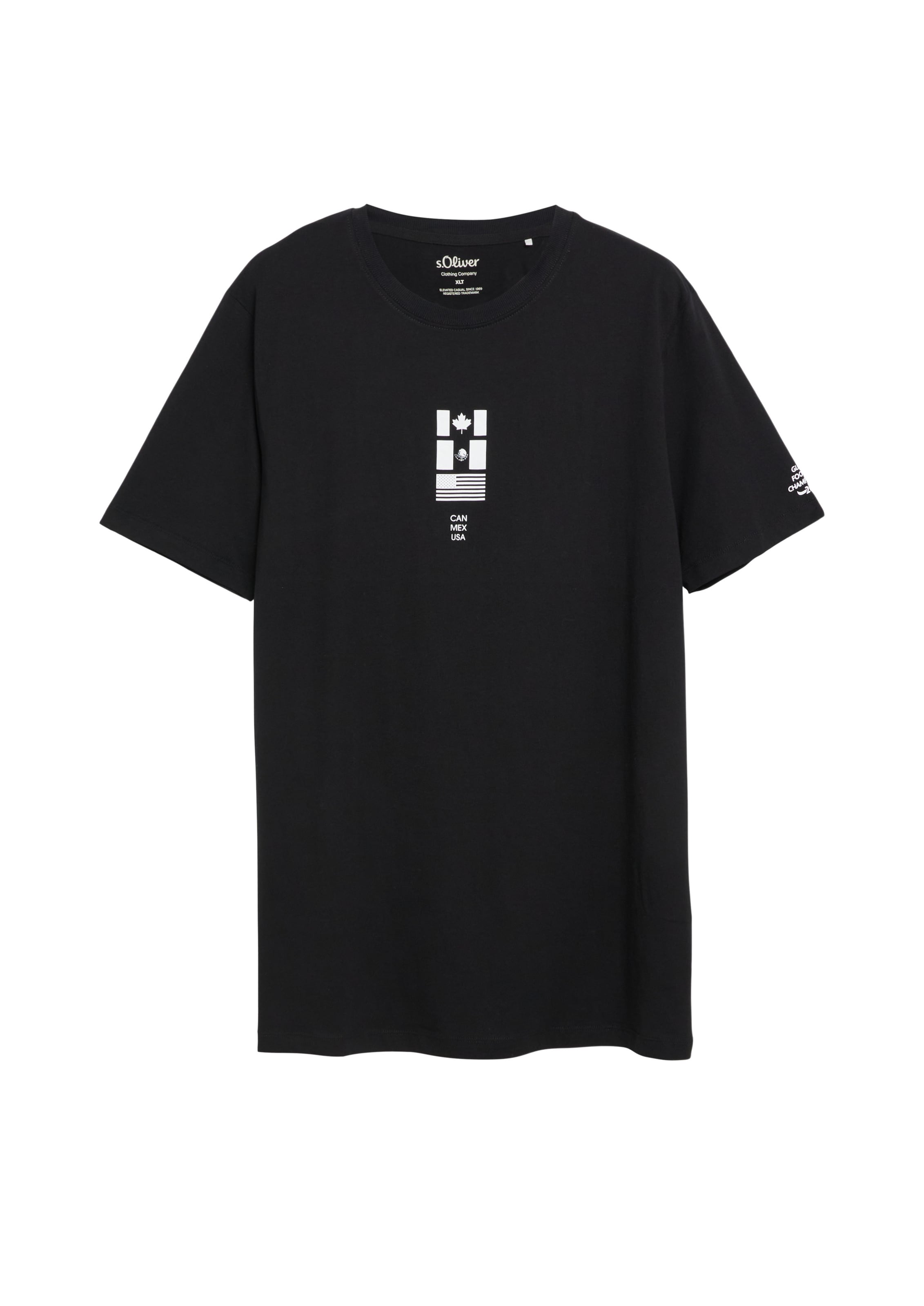 T-Shirt s.Oliver Red Label Big & Tall en noir : devant