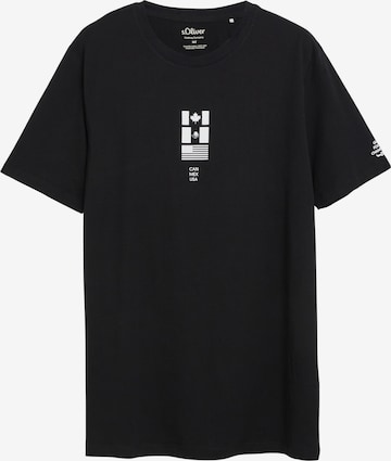 T-Shirt s.Oliver Red Label Big & Tall en noir : devant