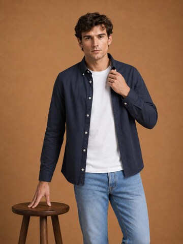 KING Essentials Regular fit Button Up Shirt 'The Tommy' in Grey