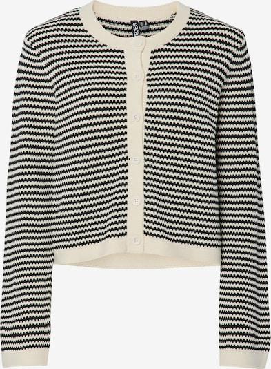 PIECES Strickjacke in XS in beige / schwarz, Produktansicht