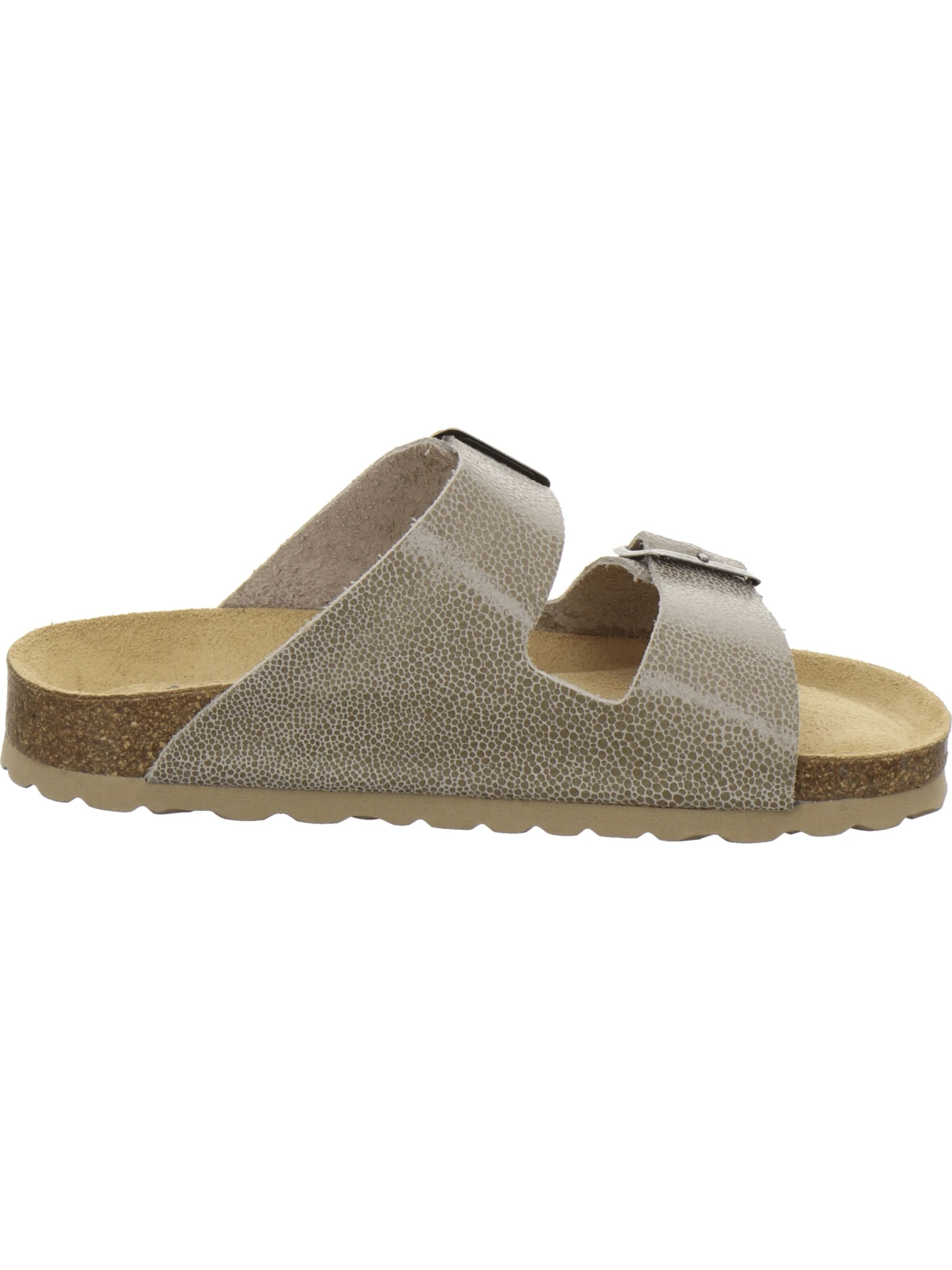 AFS-Schuhe - Zapatos abiertos 'Pantoletten Damen Zweischnaller beige-reptil' en beige