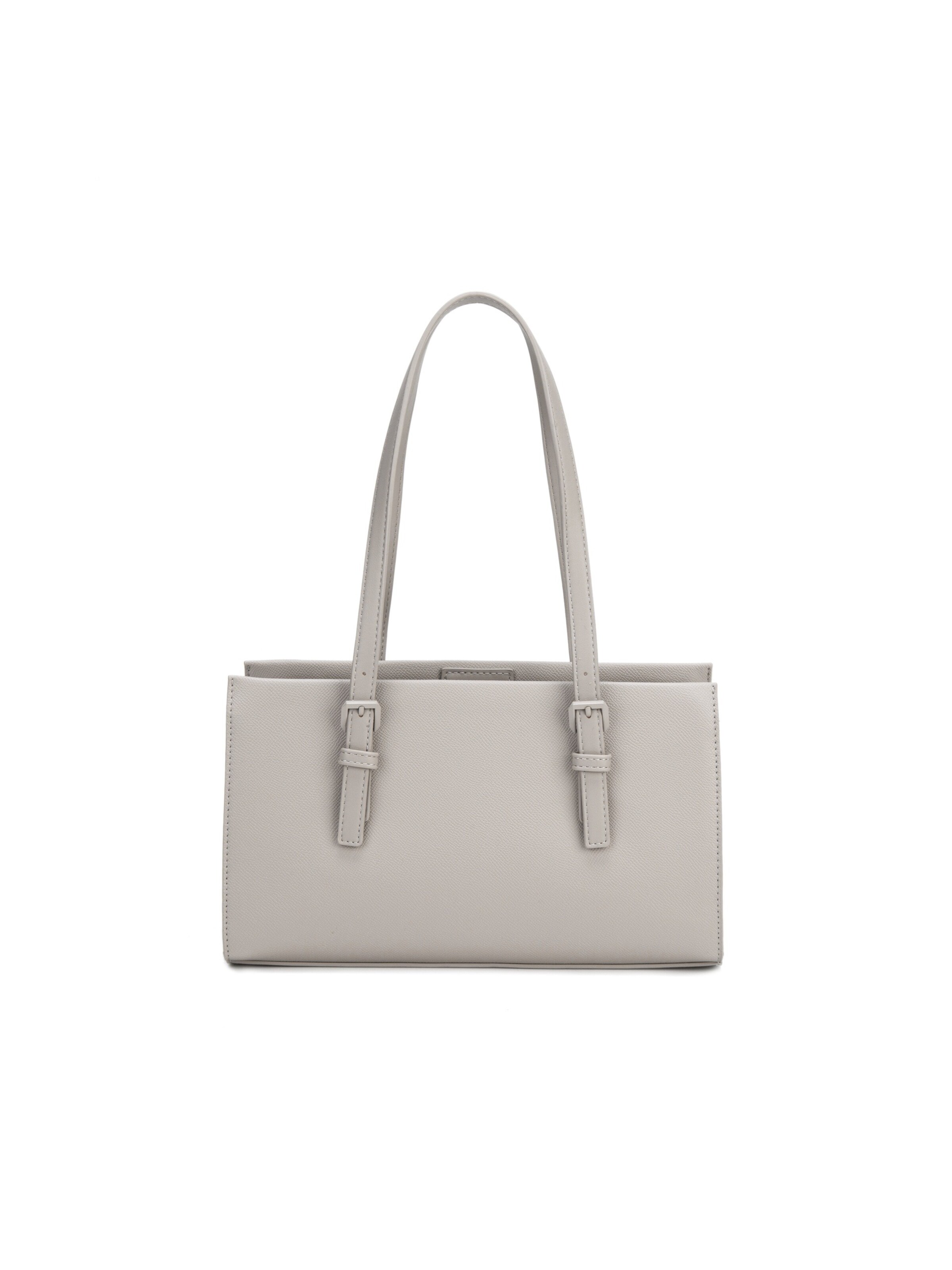 Borsa a spalla 'Borsa a spalla David Jones ecopelle Saffiano manici piatti regolabili' di David Jones in grigio