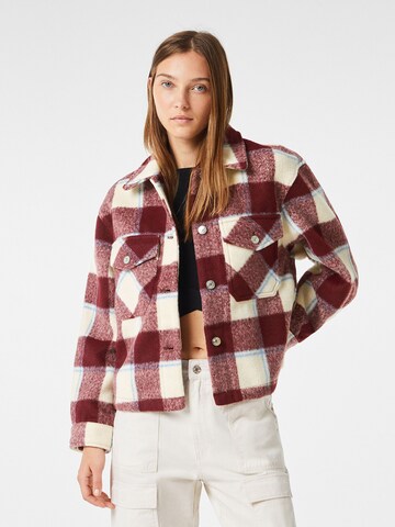 Bershka Between-Season Jacket in Red: front