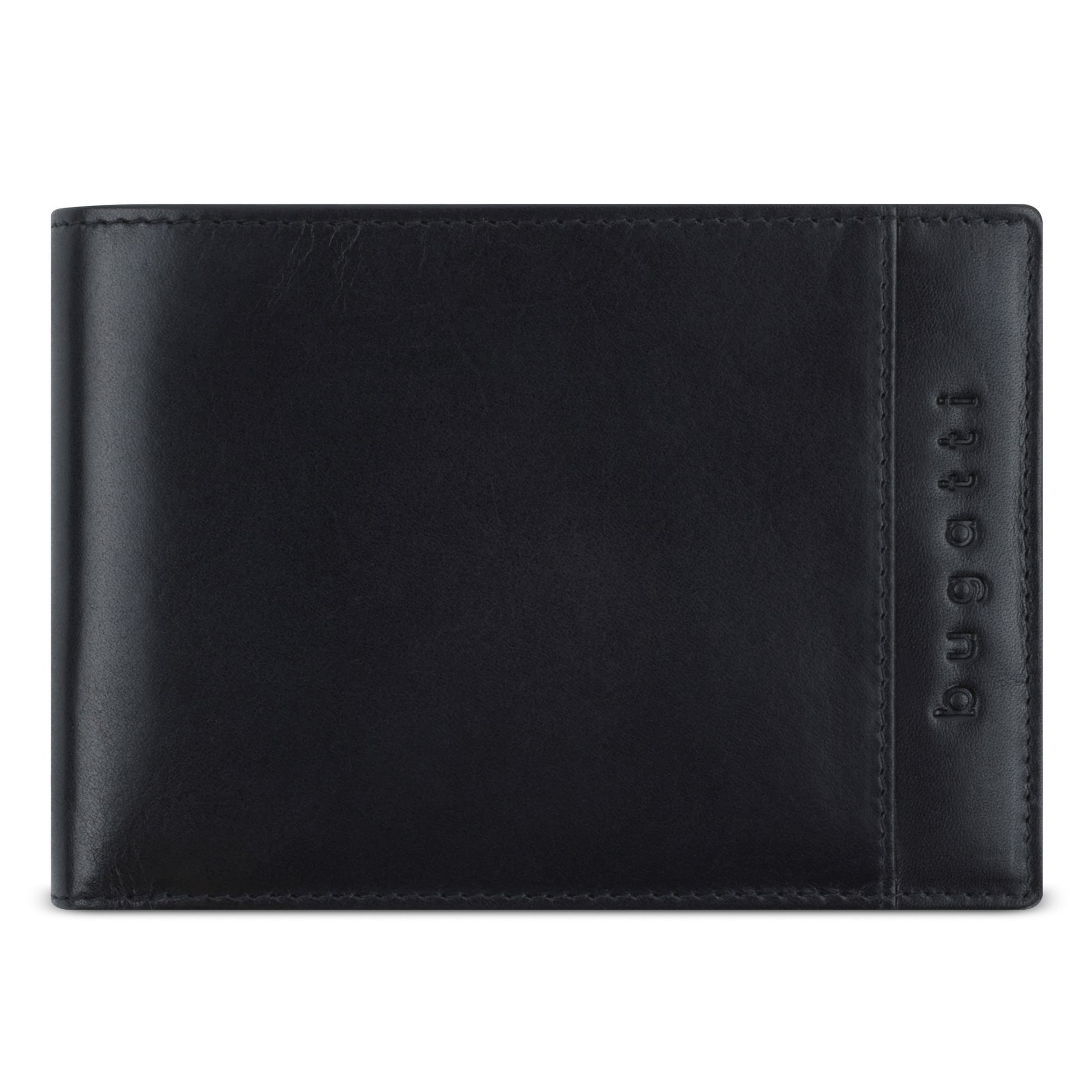 bugatti Wallet 'Romano' in Black: front