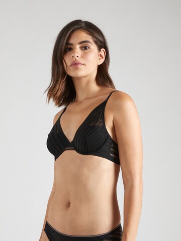 Triunghi Sutien de la Tommy Hilfiger Underwear pe negru: față