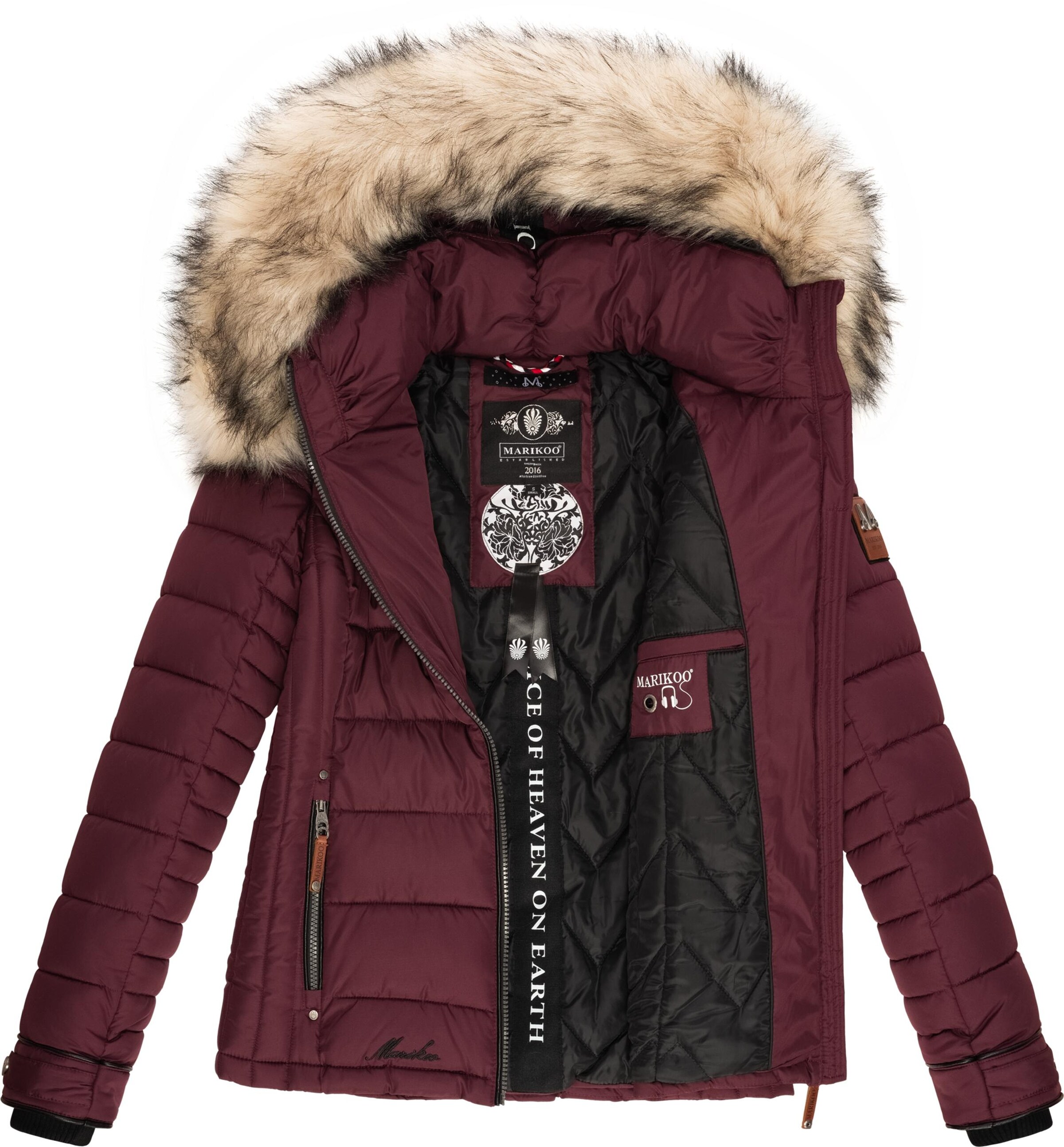MARIKOO Winter jacket 'Lerikaa' in Red