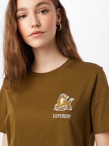 Superdry T-shirt 'Military Narrative' i grön