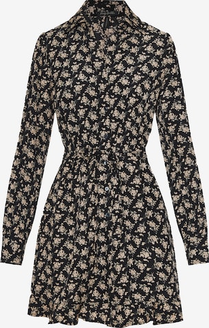 Funky BuddhaKošulja haljina - crna boja: prednji dio