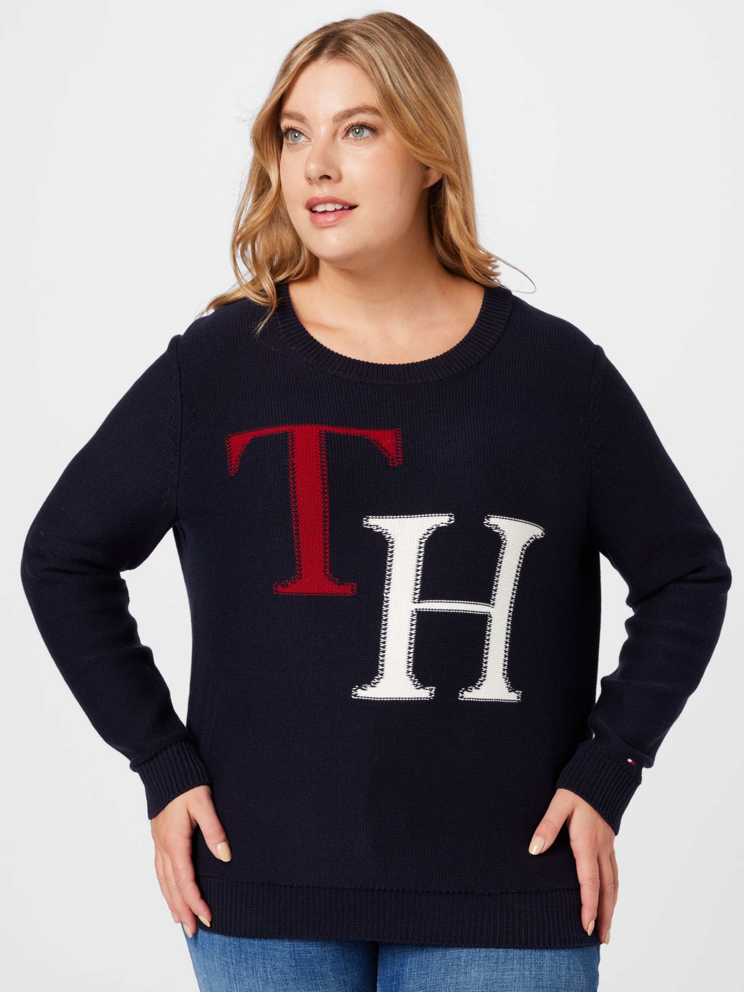 Tommy Hilfiger Curve Sweater in Dark Blue | ABOUT YOU