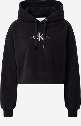 Calvin Klein Jeans Sweatshirt in Zwart: voorkant