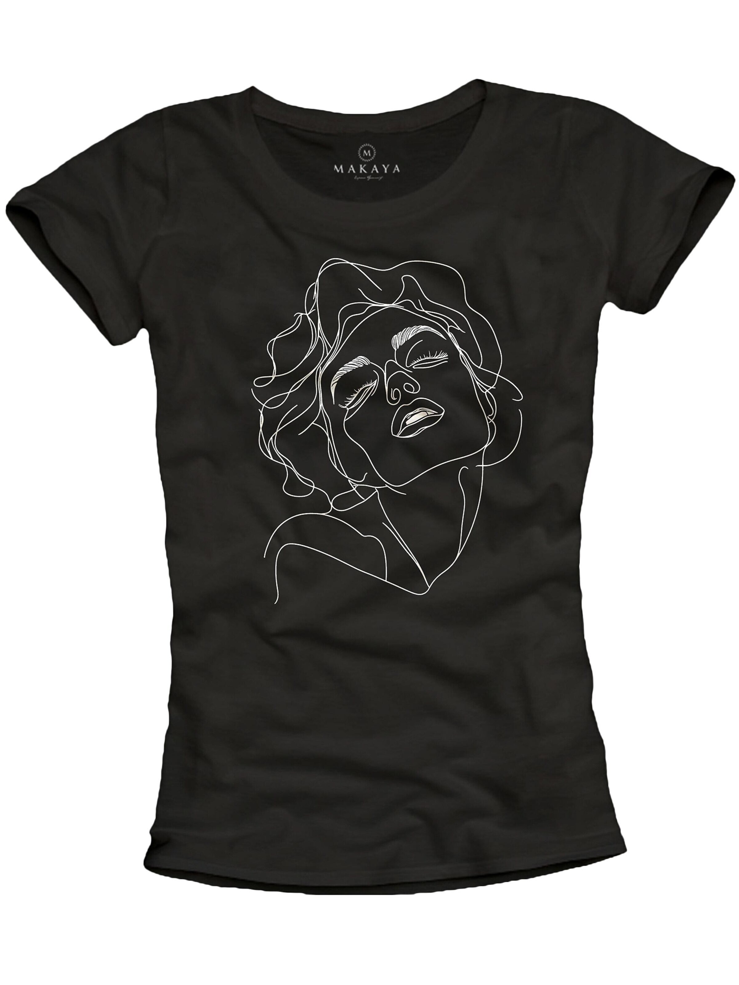 MAKAYA Shirt 'Norma' in Black: front