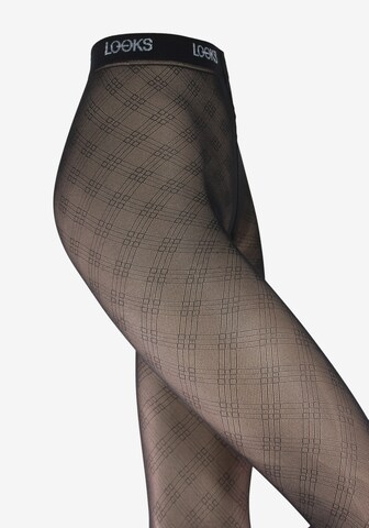 LOOKS by Wolfgang Joop Fine Tights 'Diamonds' in Black