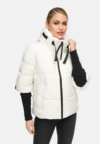 NAVAHOO Winterjacke 'Lotusherz XIV' in Weiß: Vorderseite