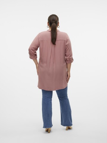 Vero Moda Curve Bluse 'BUMPY ' i pink