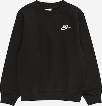 Nike Sportswear Sweatshirt 'Club Fleece' i sort / hvid, Produktvisning