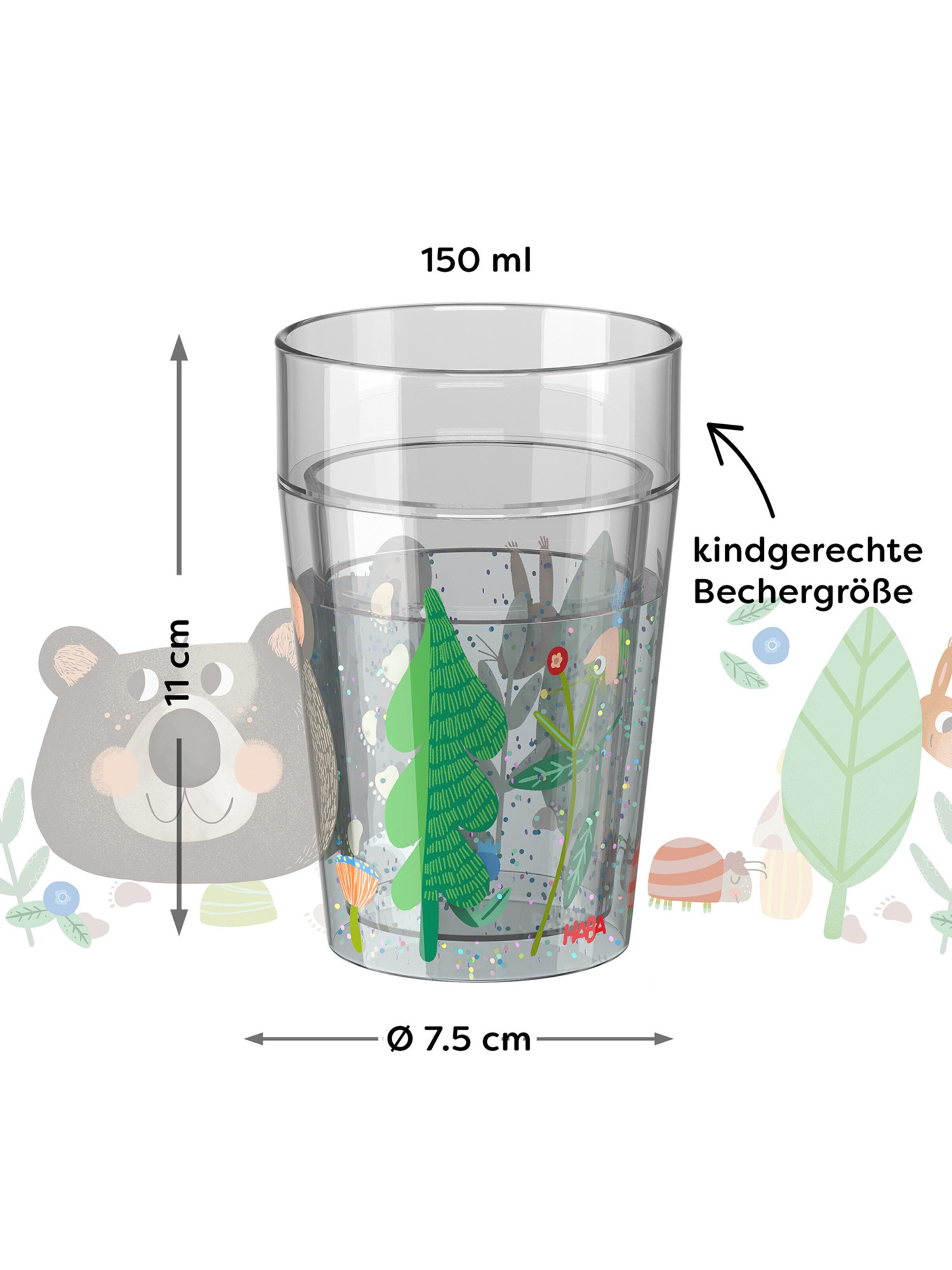 HABA Becher ' Glitzerbecher ' in Mischfarben