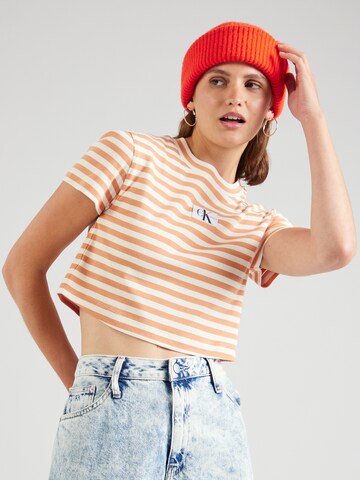 Calvin Klein Jeans T-Shirt in Orange: Vorderseite