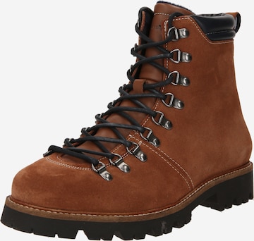 TOMMY HILFIGER Lace-up boots in Brown: front