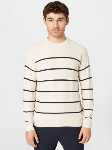 Calvin Klein Sweater in Beige: front