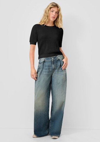 QS Strickpullover in Schwarz