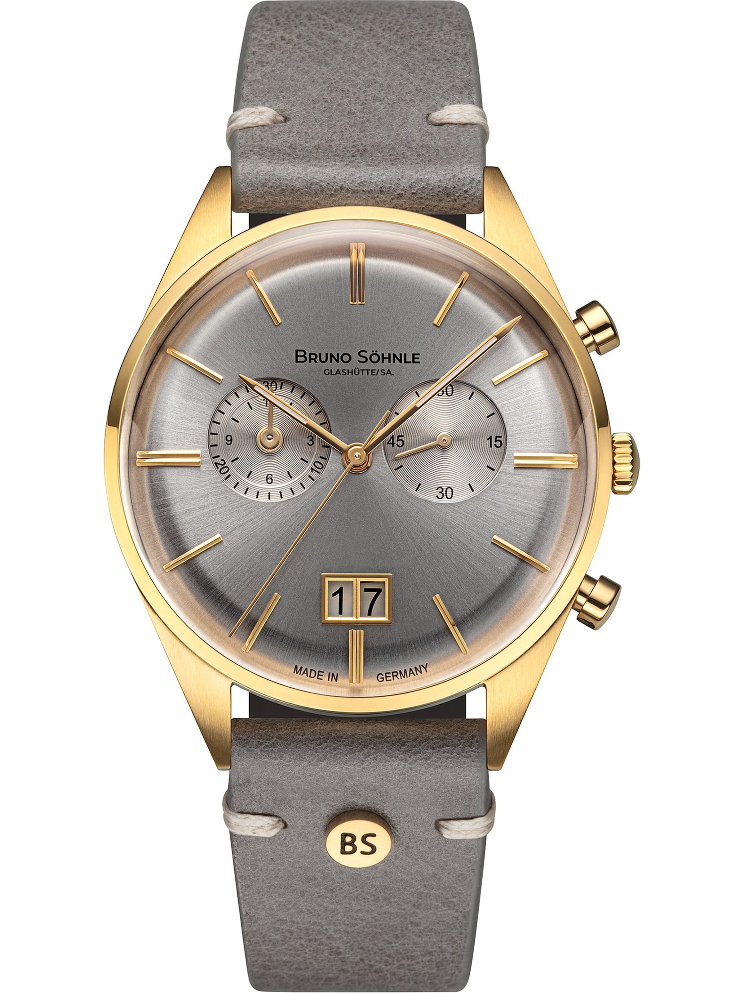 Bruno Söhnle Analoguhr in Gold: Vorderseite